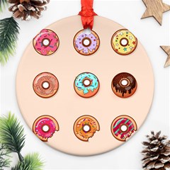 Donut Sweets Baking Food Tasty Ornament (round) by Pakrebo