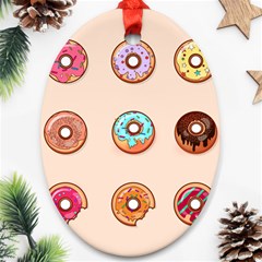 Donut Sweets Baking Food Tasty Ornament (oval) by Pakrebo