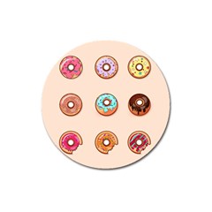 Donut Sweets Baking Food Tasty Magnet 3  (round) by Pakrebo