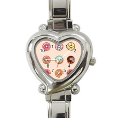 Donut Sweets Baking Food Tasty Heart Italian Charm Watch by Pakrebo