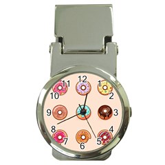 Donut Sweets Baking Food Tasty Money Clip Watches by Pakrebo