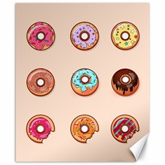 Donut Sweets Baking Food Tasty Canvas 8  X 10  by Pakrebo