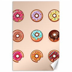 Donut Sweets Baking Food Tasty Canvas 24  X 36  by Pakrebo