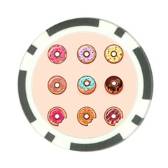 Donut Sweets Baking Food Tasty Poker Chip Card Guard by Pakrebo