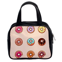 Donut Sweets Baking Food Tasty Classic Handbag (two Sides) by Pakrebo