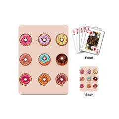 Donut Sweets Baking Food Tasty Playing Cards Single Design (mini) by Pakrebo