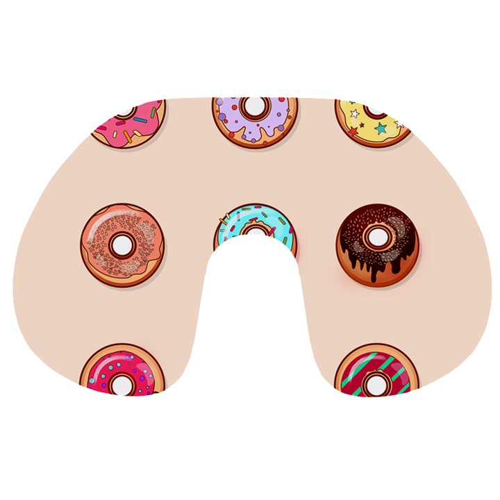 Donut Sweets Baking Food Tasty Travel Neck Pillow