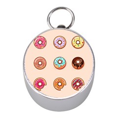 Donut Sweets Baking Food Tasty Mini Silver Compasses by Pakrebo