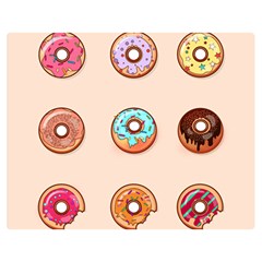 Donut Sweets Baking Food Tasty Double Sided Flano Blanket (medium)  by Pakrebo