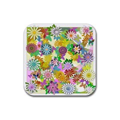 Illustration Pattern Abstract Rubber Coaster (square)  by Pakrebo