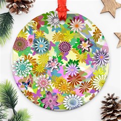 Illustration Pattern Abstract Round Ornament (two Sides) by Pakrebo