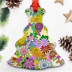 Illustration Pattern Abstract Christmas Tree Ornament (Two Sides) Front