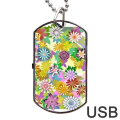 Illustration Pattern Abstract Dog Tag Usb Flash (two Sides) by Pakrebo