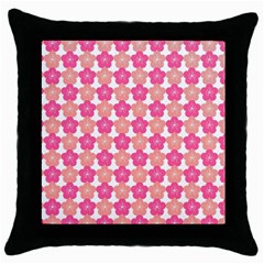 Sakura Flower Pattern Throw Pillow Case (black) by Pakrebo