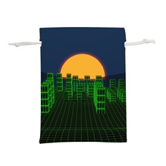 Neon City Retro Grid 80s Lightweight Drawstring Pouch (s)