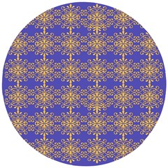 Pattern Wallpaper Ornament Retro Wooden Puzzle Round