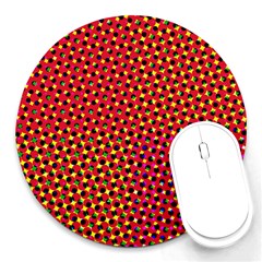 Pattern Textile Structure Abstract Round Mousepads by Pakrebo