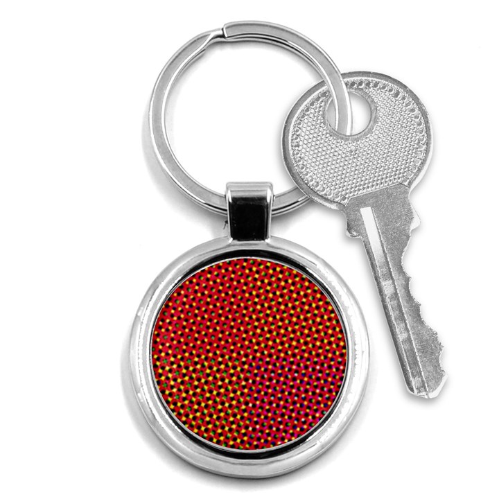 Pattern Textile Structure Abstract Key Chain (Round)