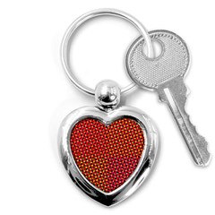 Pattern Textile Structure Abstract Key Chain (heart) by Pakrebo