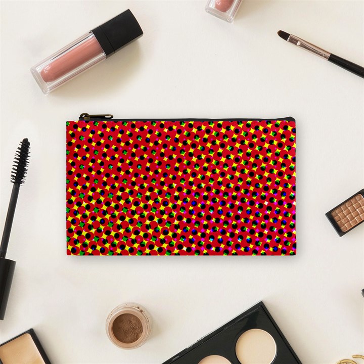 Pattern Textile Structure Abstract Cosmetic Bag (Small)