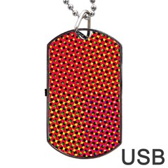 Pattern Textile Structure Abstract Dog Tag Usb Flash (two Sides) by Pakrebo