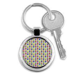 Flowers Colors Colorful Flowering Key Chain (round) by Pakrebo