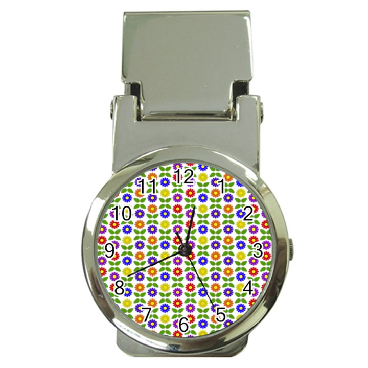 Flowers Colors Colorful Flowering Money Clip Watches