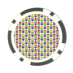 Flowers Colors Colorful Flowering Poker Chip Card Guard by Pakrebo