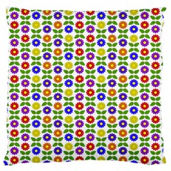 Flowers Colors Colorful Flowering Large Flano Cushion Case (one Side) by Pakrebo