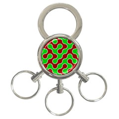 Paper Pattern Texture Parchment 3-ring Key Chain by Pakrebo