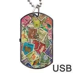 Old Vintage Japanese Mix Stamp Dog Tag Usb Flash (one Side) by Pakrebo