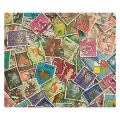 Old Vintage Japanese Mix Stamp Double Sided Flano Blanket (small)  by Pakrebo