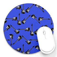 Guitar Instruments Music Rock Round Mousepads by Pakrebo