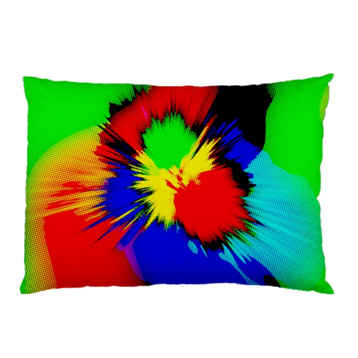 Color Halftone Grid Raster Image Pillow Case (Two Sides)