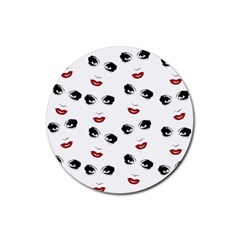 Bianca Del Rio Pattern Rubber Round Coaster (4 Pack)  by Valentinaart