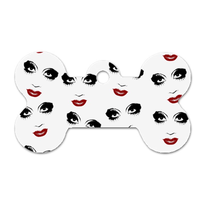 Bianca Del Rio pattern Dog Tag Bone (One Side)