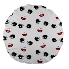 Bianca Del Rio Pattern Large 18  Premium Round Cushions by Valentinaart