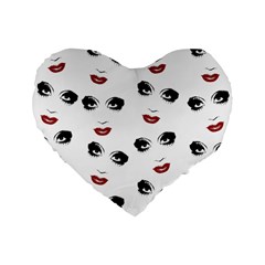 Bianca Del Rio Pattern Standard 16  Premium Heart Shape Cushions by Valentinaart