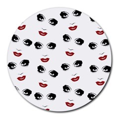 Bianca Del Rio Pattern Round Mousepads by Valentinaart