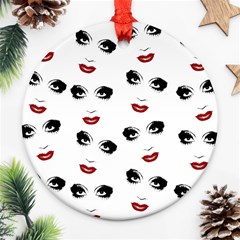 Bianca Del Rio Pattern Ornament (round) by Valentinaart