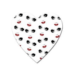 Bianca Del Rio Pattern Heart Magnet by Valentinaart