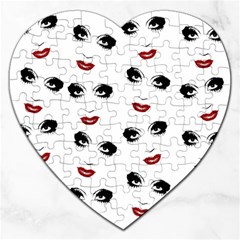 Bianca Del Rio Pattern Jigsaw Puzzle (heart) by Valentinaart