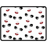 Bianca Del Rio pattern Fleece Blanket (Large)  80 x60  Blanket Front