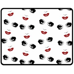 Bianca Del Rio Pattern Fleece Blanket (medium)  by Valentinaart