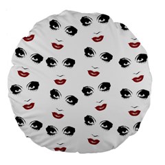 Bianca Del Rio Pattern Large 18  Premium Flano Round Cushions by Valentinaart