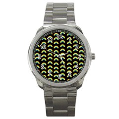 Pride Rainbow Flag Pattern Sport Metal Watch