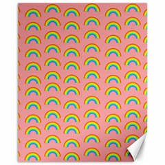 Pride Rainbow Flag Pattern Canvas 11  X 14  by Valentinaart