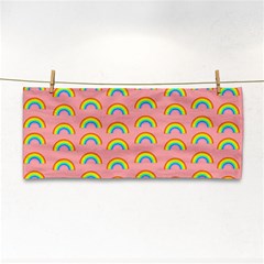 Pride Rainbow Flag Pattern Hand Towel by Valentinaart