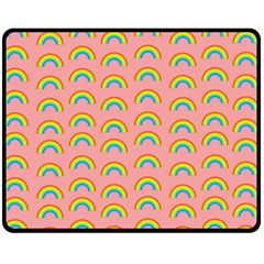 Pride Rainbow Flag Pattern Fleece Blanket (medium)  by Valentinaart