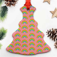 Pride Rainbow Flag Pattern Christmas Tree Ornament (two Sides) by Valentinaart